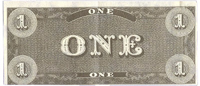 01 - $1 Bill - Type One (back)