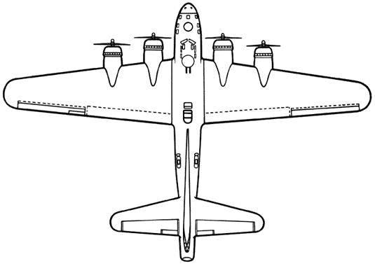 B17 drawing - top view